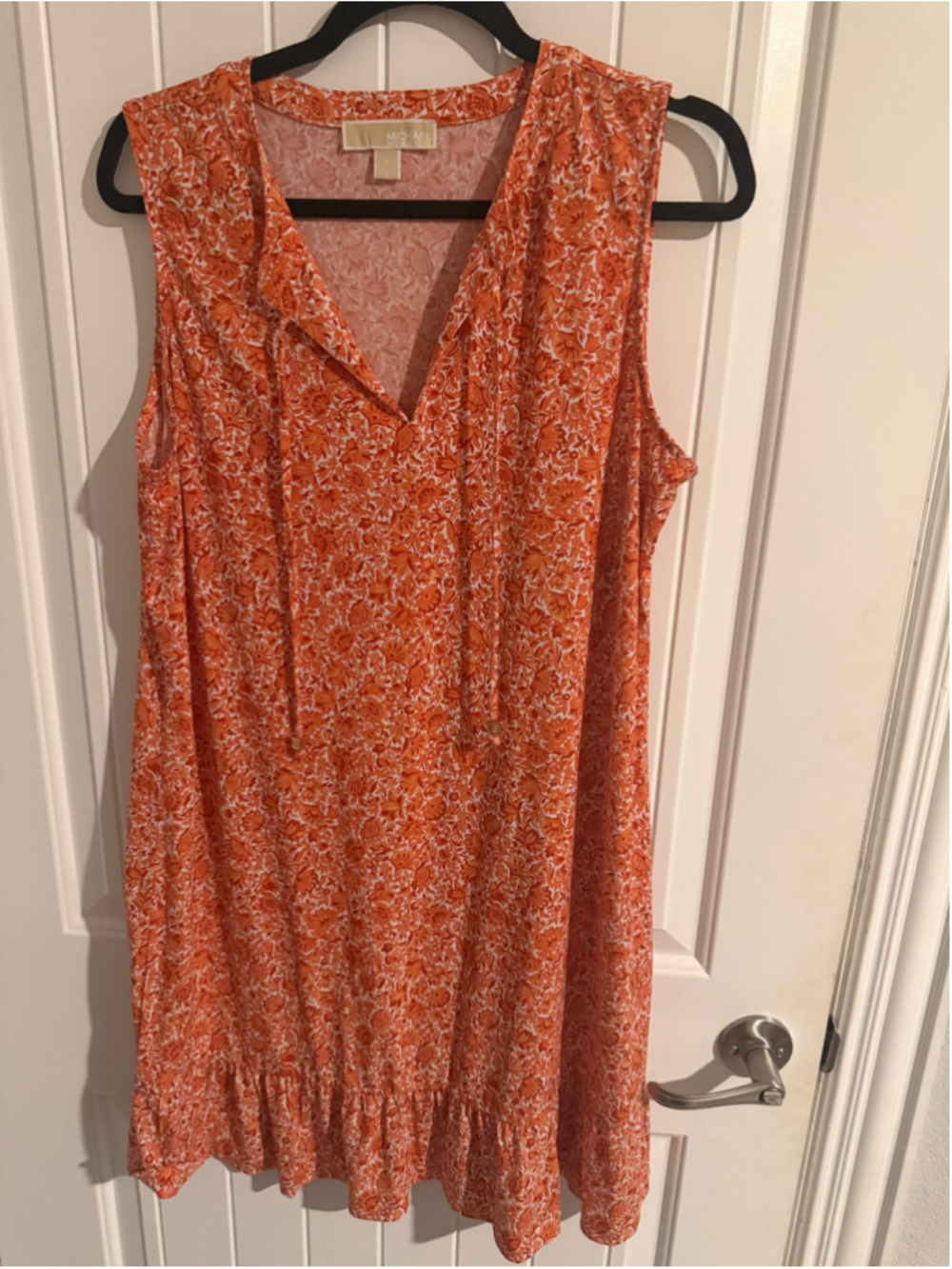 Women's Michael Kors Floral Mini Dress Orange White Size XL